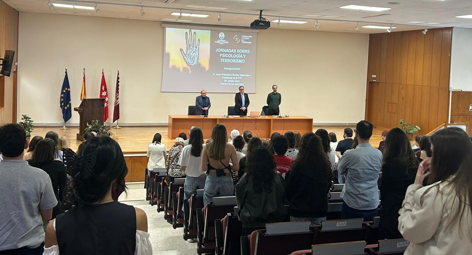 Inauguradas las Jornadas Psicología y Terrorismo con la participación de María Paz García-Vera, Clara Gesteira y Jesús Sanz en su 1.º día